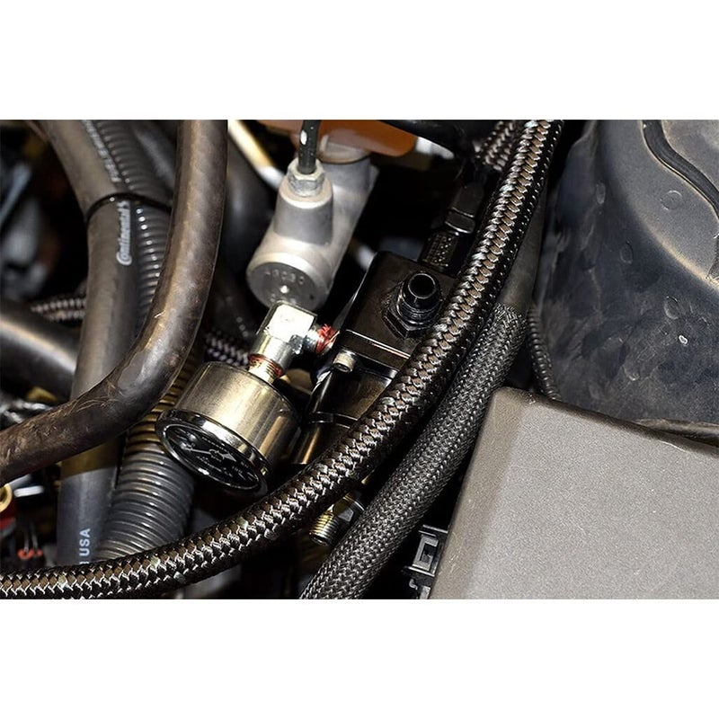 IAG Performance 0-100 PSI Liquid Filled Fuel Pressure Gauge (Black Face) - Image 3